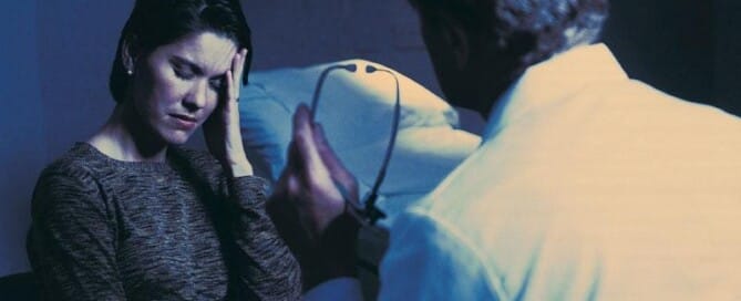 Patient consulting a doctor