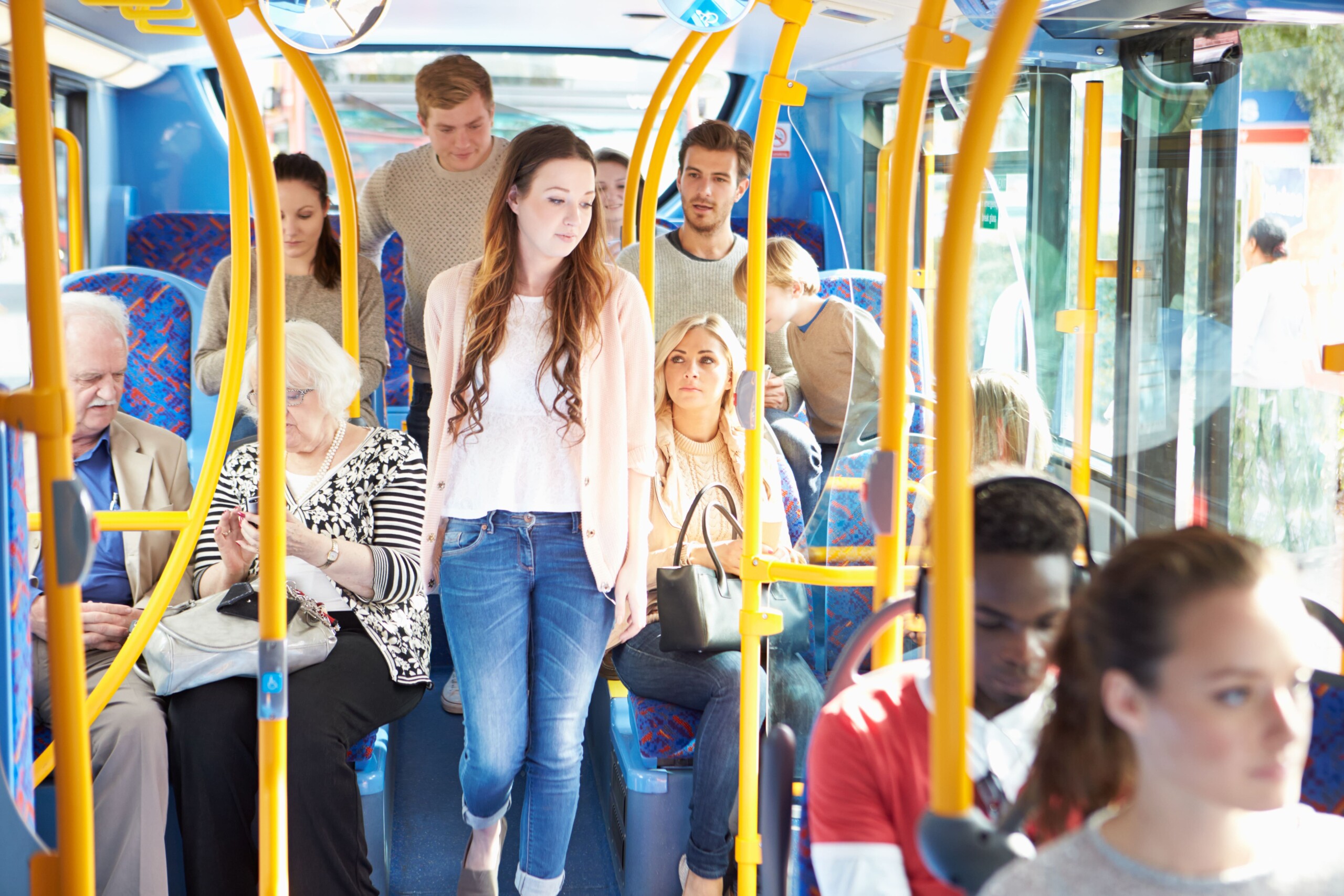 people on a bus