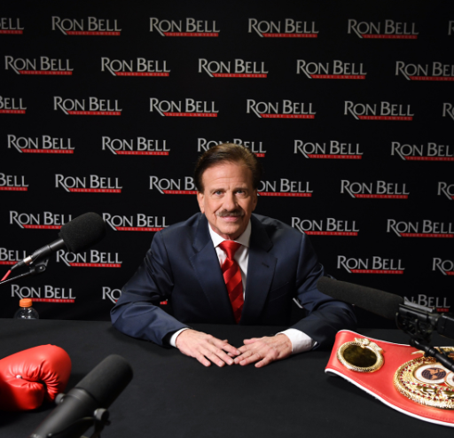 Ron Bell sitting in front of microphones