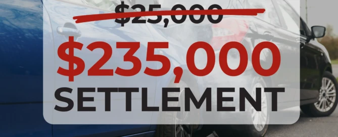 Ron Bell Injury Lawyers secured at $235,000 settlement for a New Mexico woman who was in a rear-end car accident.
